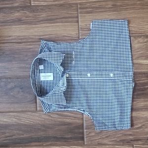 COLLUSION Black White Midriff Top Size 6